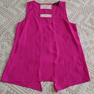 Express Hot Pink Sleeveless Top Ladder Back
